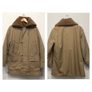 Vintage Tan Sherpa lined Coat